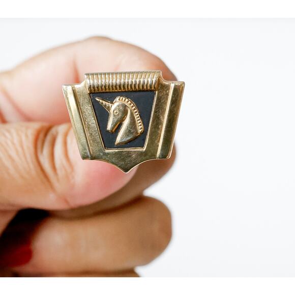 VTG Speidel Unicorn Cufflinks Retro MCM Career Grandpa Equestrian Mythical Goth - Picture 4 of 10